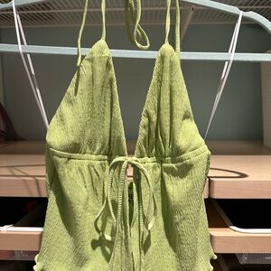 Green Halter Top